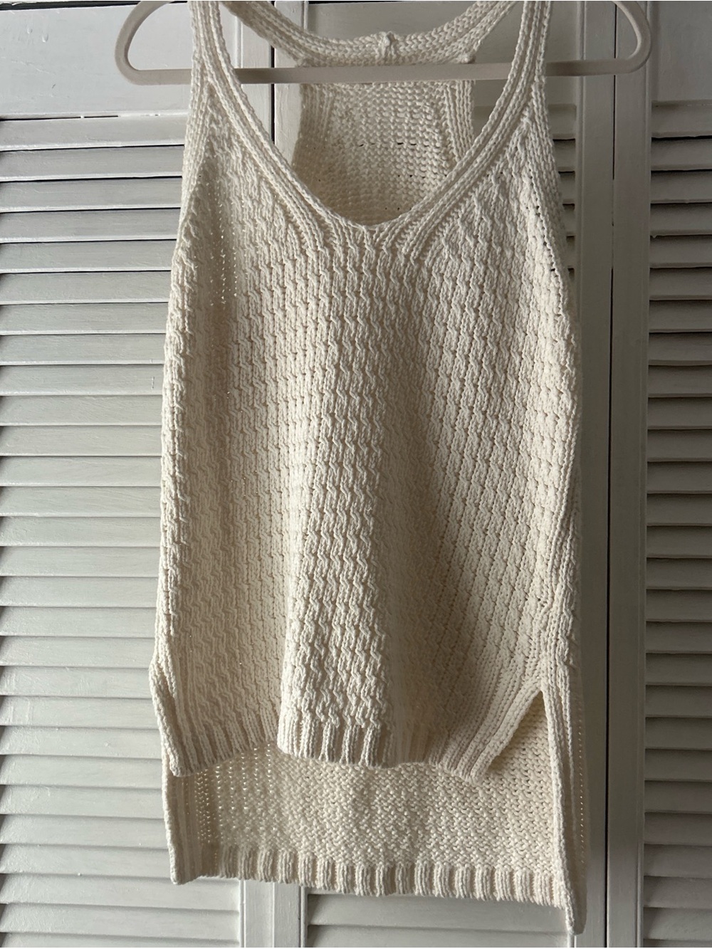 Moth Cream Knit Tank Sweater - Women's Lightweight Pullover